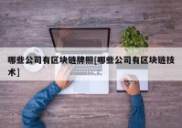 哪些公司有区块链牌照[哪些公司有区块链技术]